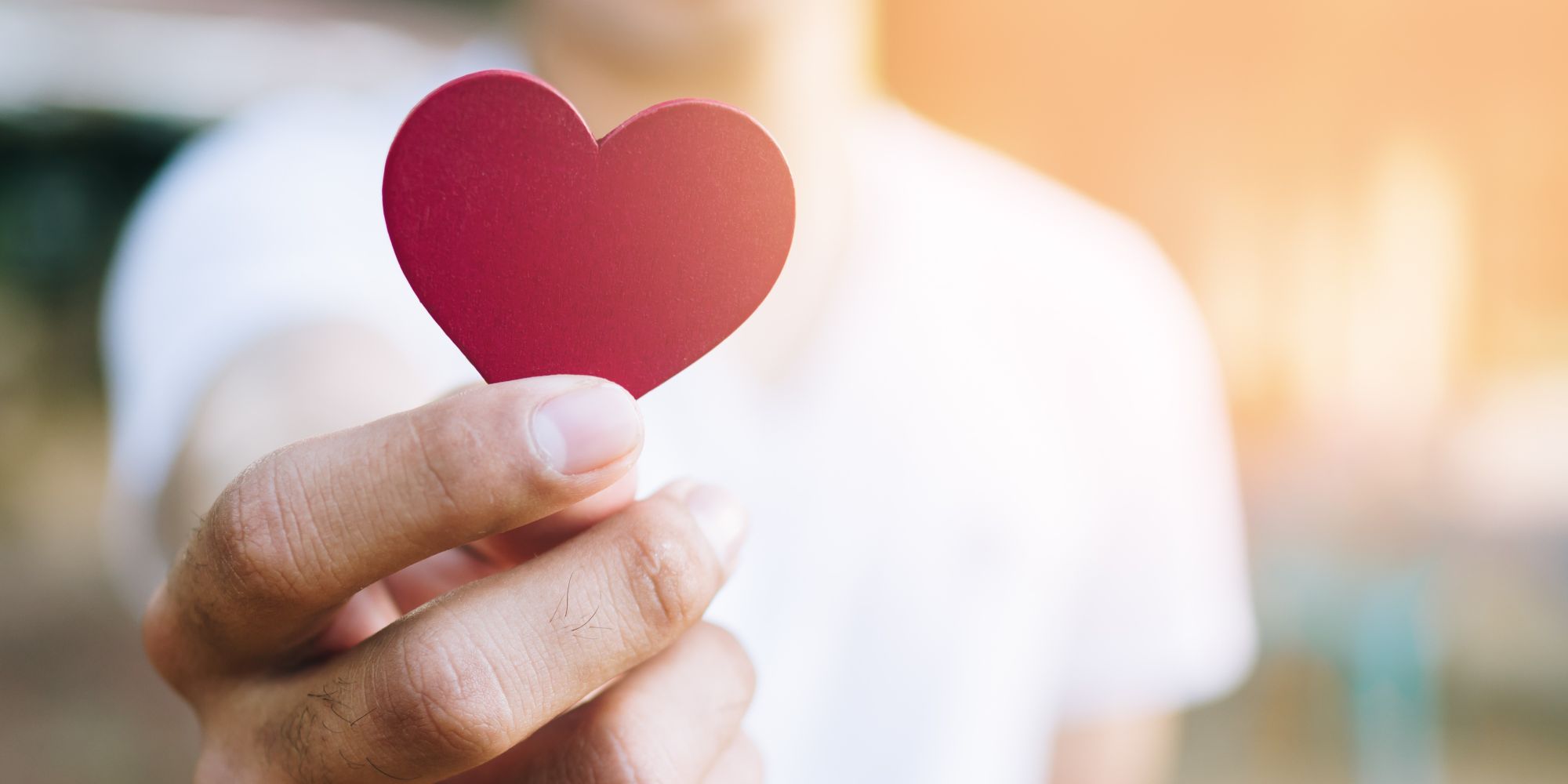 Papierherz in Hand